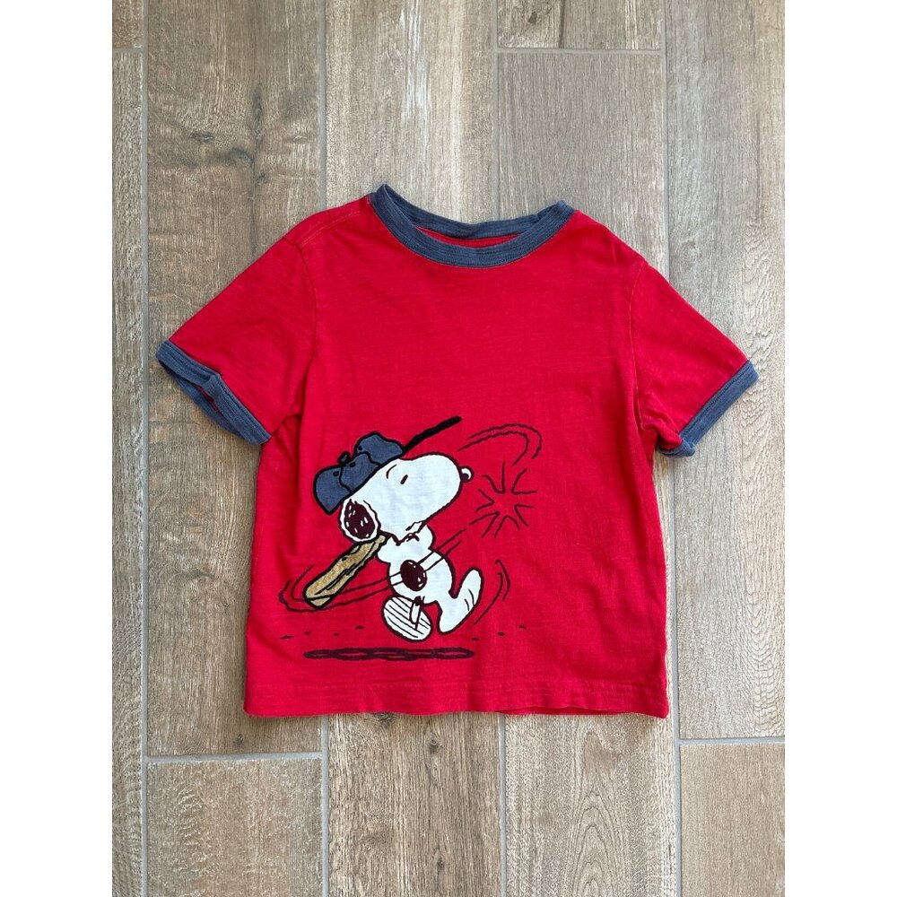Hanna Andersson Boys Snoopy Baseball Tee Sz 110cm (Sz 5)